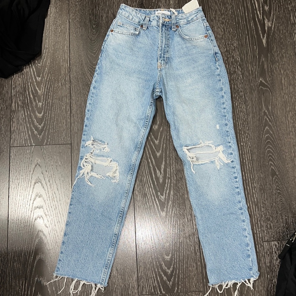 zara light wash jeans